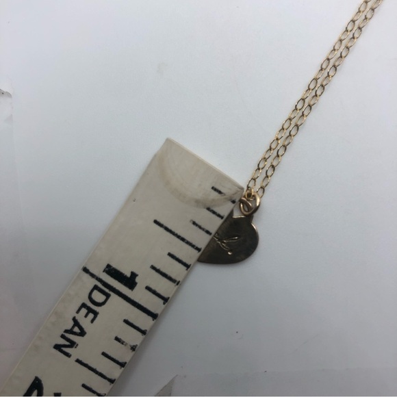 Vtg 14k Gold Filled Cursive F*** Swear / Curse Word Heart Necklace 21” + .5” - Picture 7 of 7